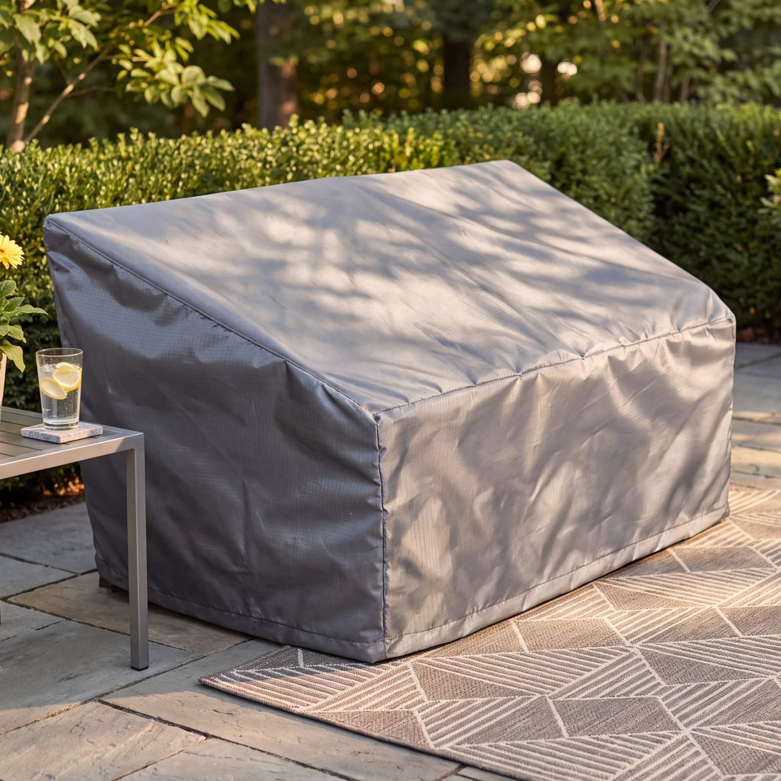Almita Curved Outdoor Patio Sofa Cover