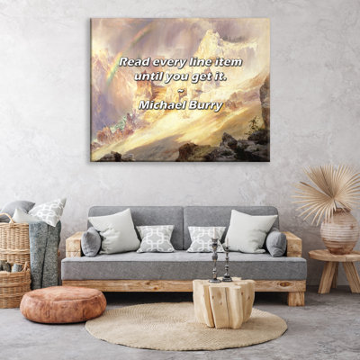 Artsy Quote "Read every line item until you get it." By Michael Burry Gallery Wrapped Canvas