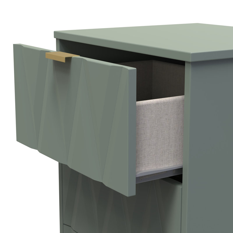 Las Vegas 45 cm W Bedside Table, Reed Green
