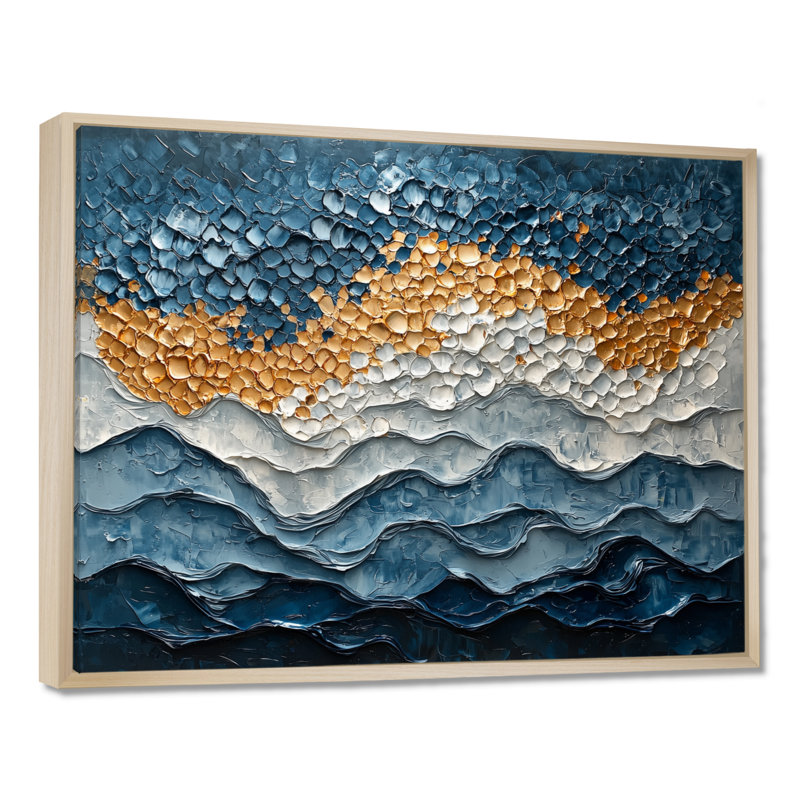 Wirth - Coastal Canvas Art Print, Impression encadrée flottante, H 16 po x l 32 po, Crème, crème