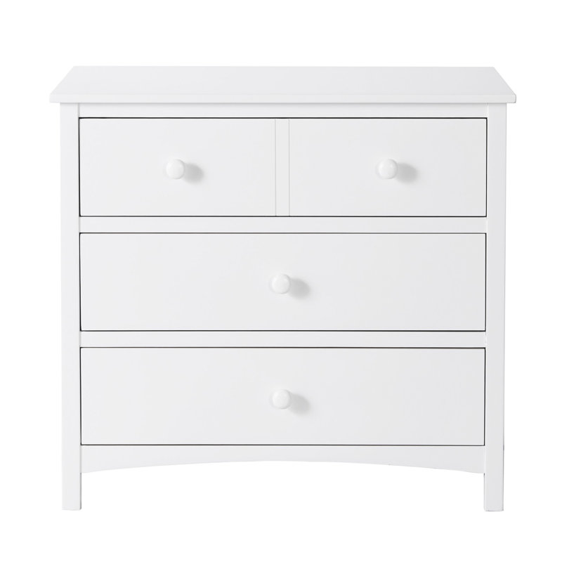 Commode universelle 3 tiroirs (prête à assembler), Blanc neige