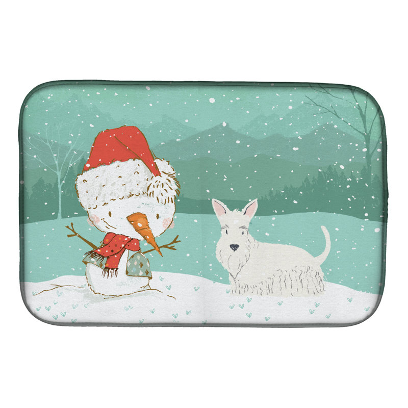 Snowman Christmas, White Scottish Terrier