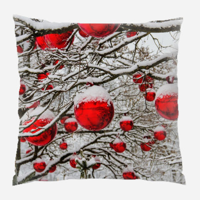 Canvas Outdoor Reversible Throw Pillow