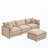 L-Shape Chenille Sectional Couches with Movable Ottoman-965963746
