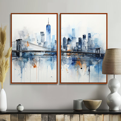 Gris, bleu, minimalisme, Urban Euphoria II - paysages urbains, minimalisme, art mural