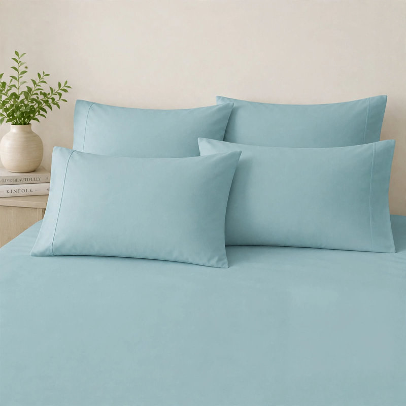 6-Piece Premium Deep Pockets Microfiber Sheet Set, Twin, Light Teal