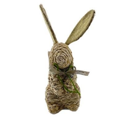 Easter Bow Woven Rabbits Figurine Decoration Rabbits Gift