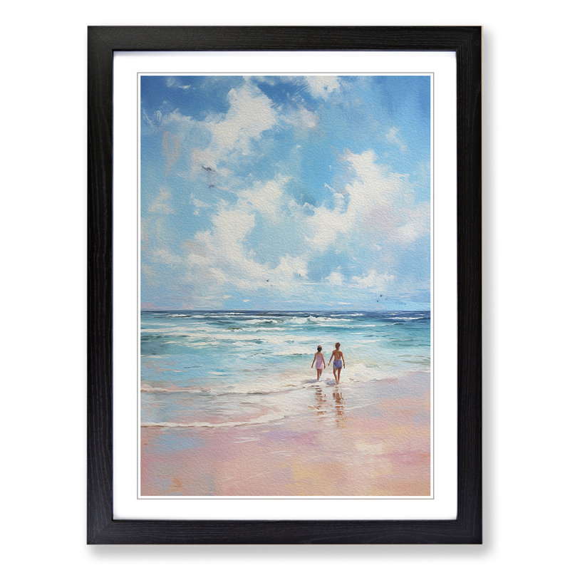 Single Picture Frame Print on Wood, Black Framed, 64cm H x 46cm W