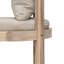 Tabouret de bar d'extérieur Abaco, bois clair au fini blanc clair avec coussin beige, ensemble de 2-102272052