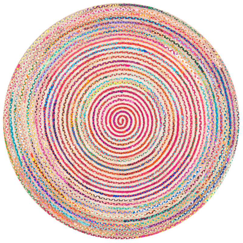 Abhay Hand Woven Jute Rug, Round 9'