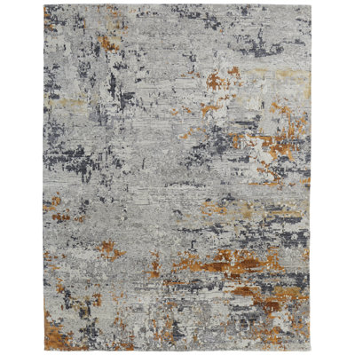 Taycen Modern Abstract Gray Area Rug