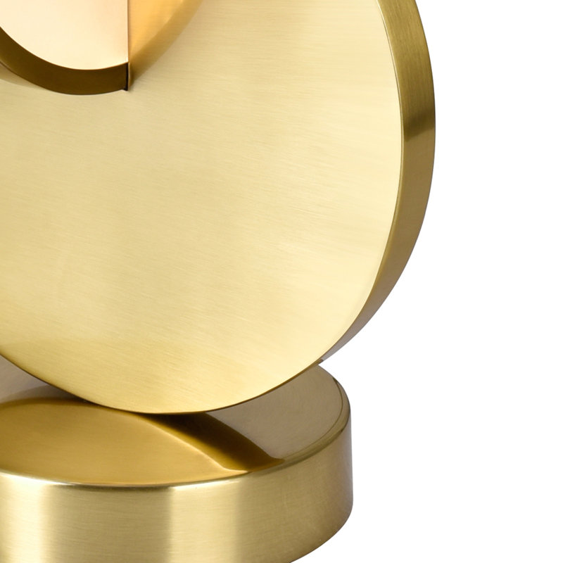 Lampe de table, finition laiton brossé - lumière d'appoint moderne avec DEL intégrée