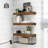 Bathroom Shelves Over Toilet - Wall Mounted Floating Shelves Toilet Paper Storage Small Farmhouse Decor Shelf 16 Inch Set Of 3, Rustic Brown (019-bn3)