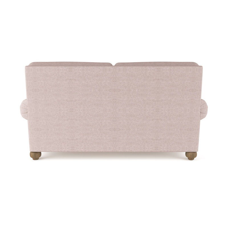 Leroy Loveseat, Weathered, Plush Velvet Blush, 36" H x 60" W x 43" D