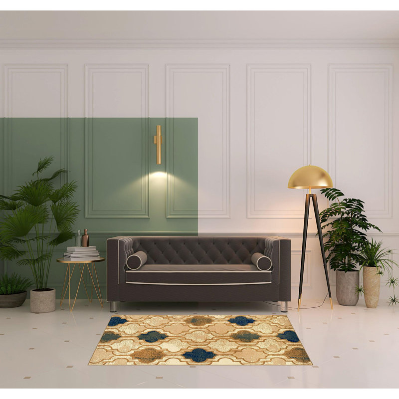 Tapis brun / noir en chenille tissé à la machine Jerricho, Rectangle 4 pi x 6 pi