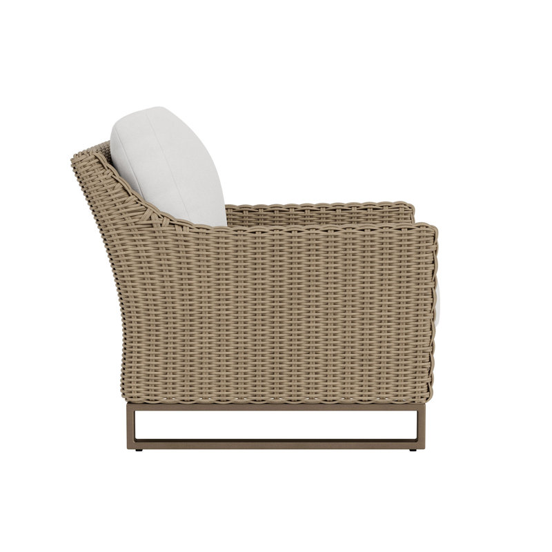 Milan Outdoor Lounge Chair, Laurel Ecru