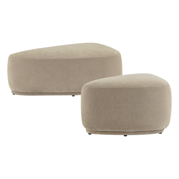 Adna Triangle Upholstered Ottomans (Set of 2)