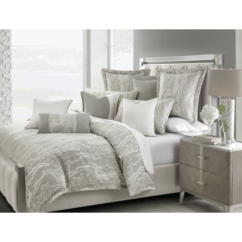 Marvel Duvet Set - Mist, King Duvet Cover + 5 King Shams + 4 Throw Pillows