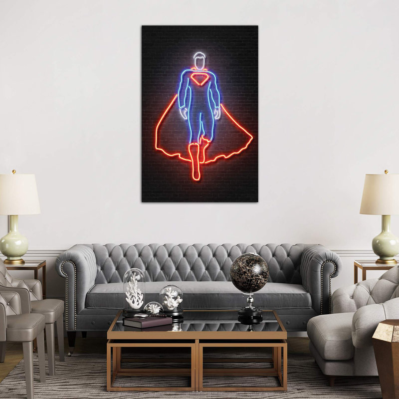 Superman - Wrapped Canvas Print, 152.5 cm H x 101.5 cm W