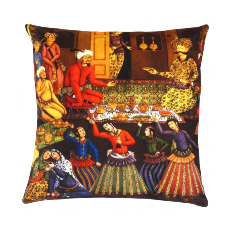 Coussin décoratif en velours Pasargad 16 po x 16 po