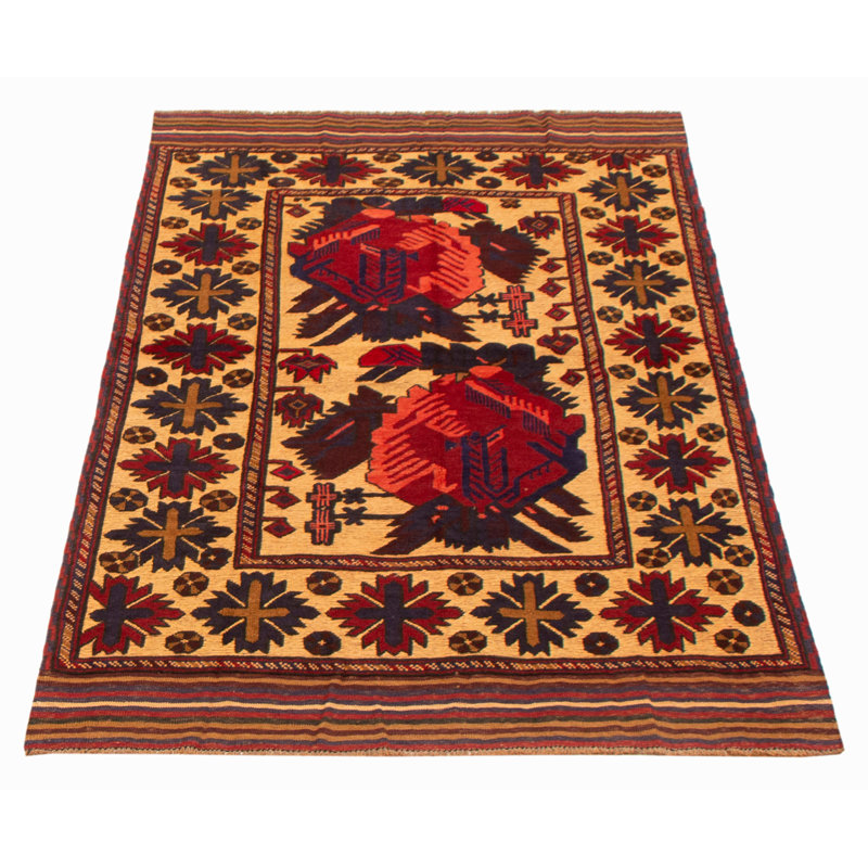 Tapis tadjik brun clair 3 pi 11 po x 6 pi 7 po