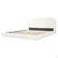 Lit plateforme tapissier très grand avec tête de lit capitonnée Boucle. Très silencieux, support de 800 lb, durable et facile à nettoyer, blanc-133674137