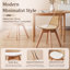  Chaises de salle à manger rembourrées modernes transparentes de 19 po de largeur avec siège en bois massif et coussins en cuir Fashank -544363563