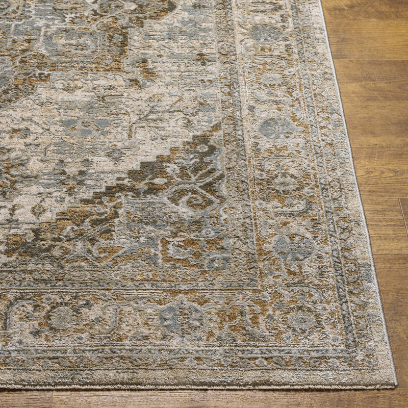 Tapis oriental brun / bleu Hoeft, Rectangle 8 pi x 10 pi
