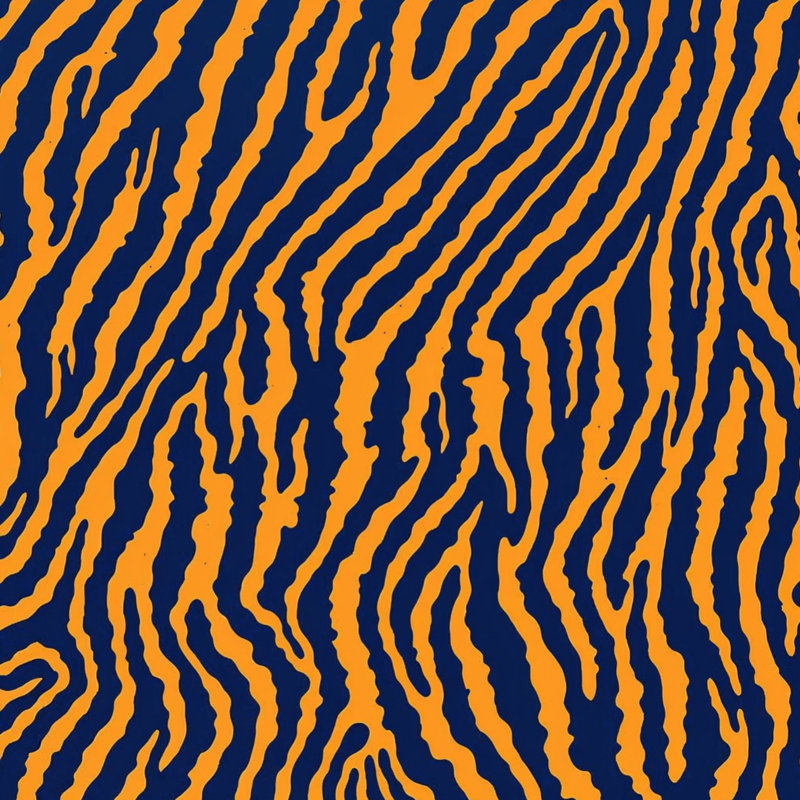 Coussins décoratifs Tiger, 18 x 18 inches, Dark Blue Orange