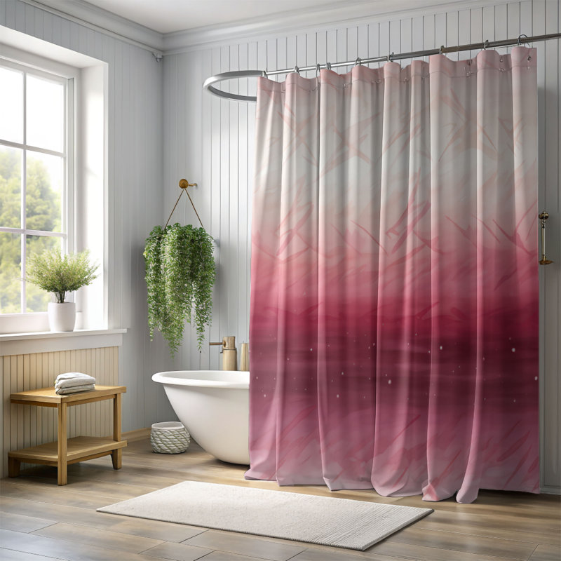 Rideau de douche Pink Merge - Premium, H 74 po x l 71 po