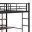 Lit mezzanine avec bureau, tablette et plateau à clavier simple, lit superposé avec 2 tablettes et un bureau pour économiser de l'espace