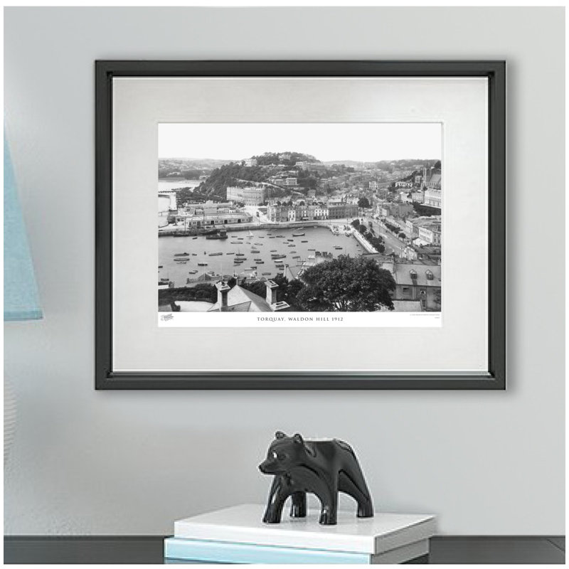Torquay, Waldon Hill 1912 by Francis Frith - Single Picture Frame Print, 60cm H x 80cm W x 2.3cm D