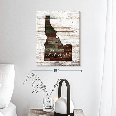 «Idaho Home Map» sur impression sur toile