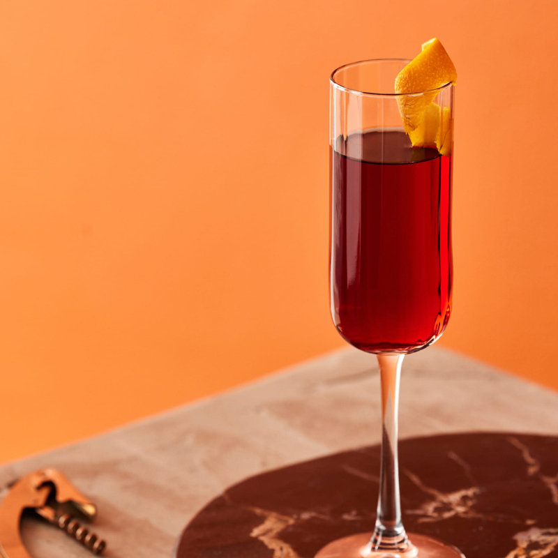 Verres à champagne à flûte à panneau 7,5 onces, ensemble de 4