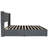Queen Size Bed With Practical Storage - Dark Gray, Elegant Finish Modern Wingback Headboard, Ports-662946870
