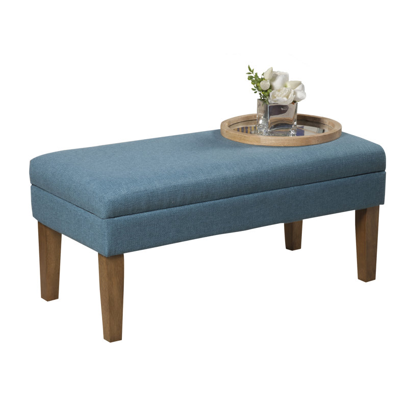 North Andover Upholstered Storage Bench, Cream