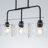 3-light Glass Kitchen Island Pendant Light