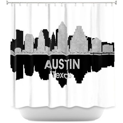 City IV Austin Texas Single Shower Curtain