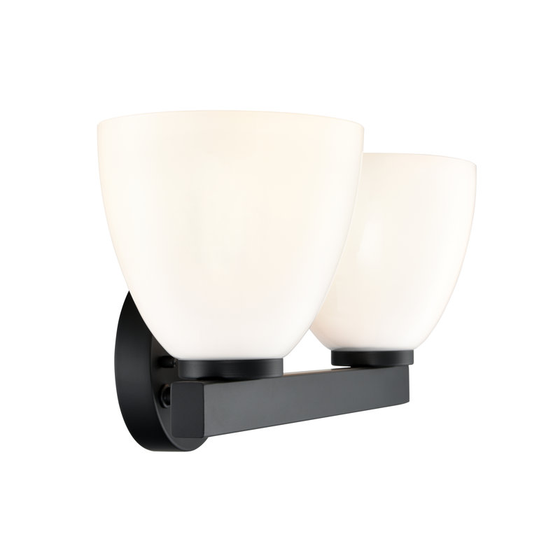 Wrisley 15.75" Wide 2-Light Vanity, Matte Black