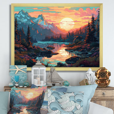 «Quercia Rainbow Sky Shining On Lake II», reproduction sur toile