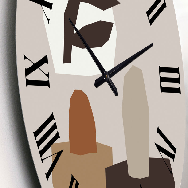 Horloge murale moderne - Compositions organiques et géométriques Minimal Elementary, Surdimensionné