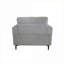 Chaise d'appoint rembourrée en lin gris clair Kyren