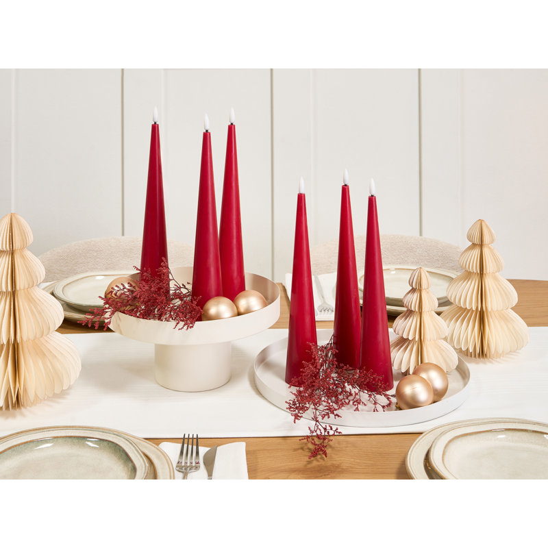 Decorative Accent Candle, Red