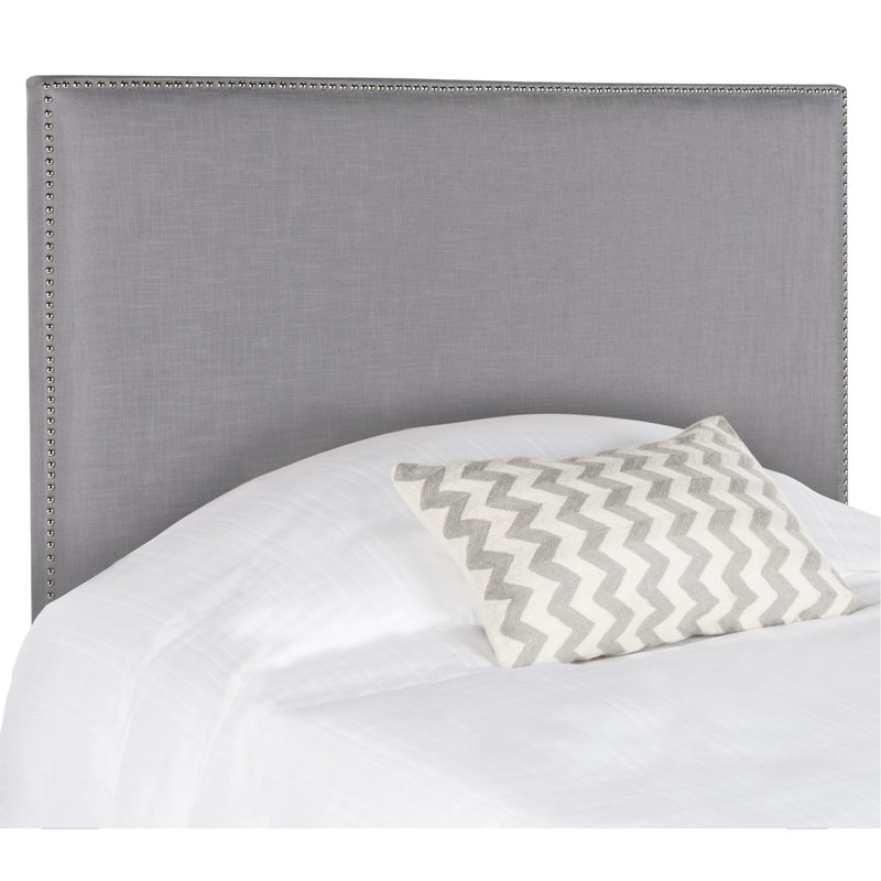 Upholstered Headboard, Full, Arctic Gray, Polyester