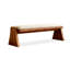 Banc rembourré en bois massif beige-824902463