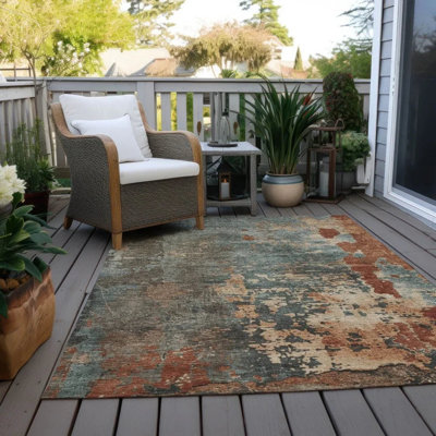 Tapis intérieur / extérieur bleu Elon