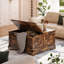 Table basse Farmhouse, table basse carrée en bois avec plateau relevable de 31,5 po, table basse rustique avec rangement caché pour le salon-1880181366