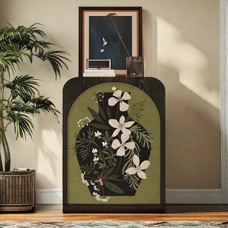 Armoire de rangement à trois tiroirs et une porte