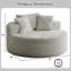 Fauteuil d'appoint 55 po à dossier arrondi en velours côtelé avec coussin, sans assemblage requis, pour le salon-2033524228