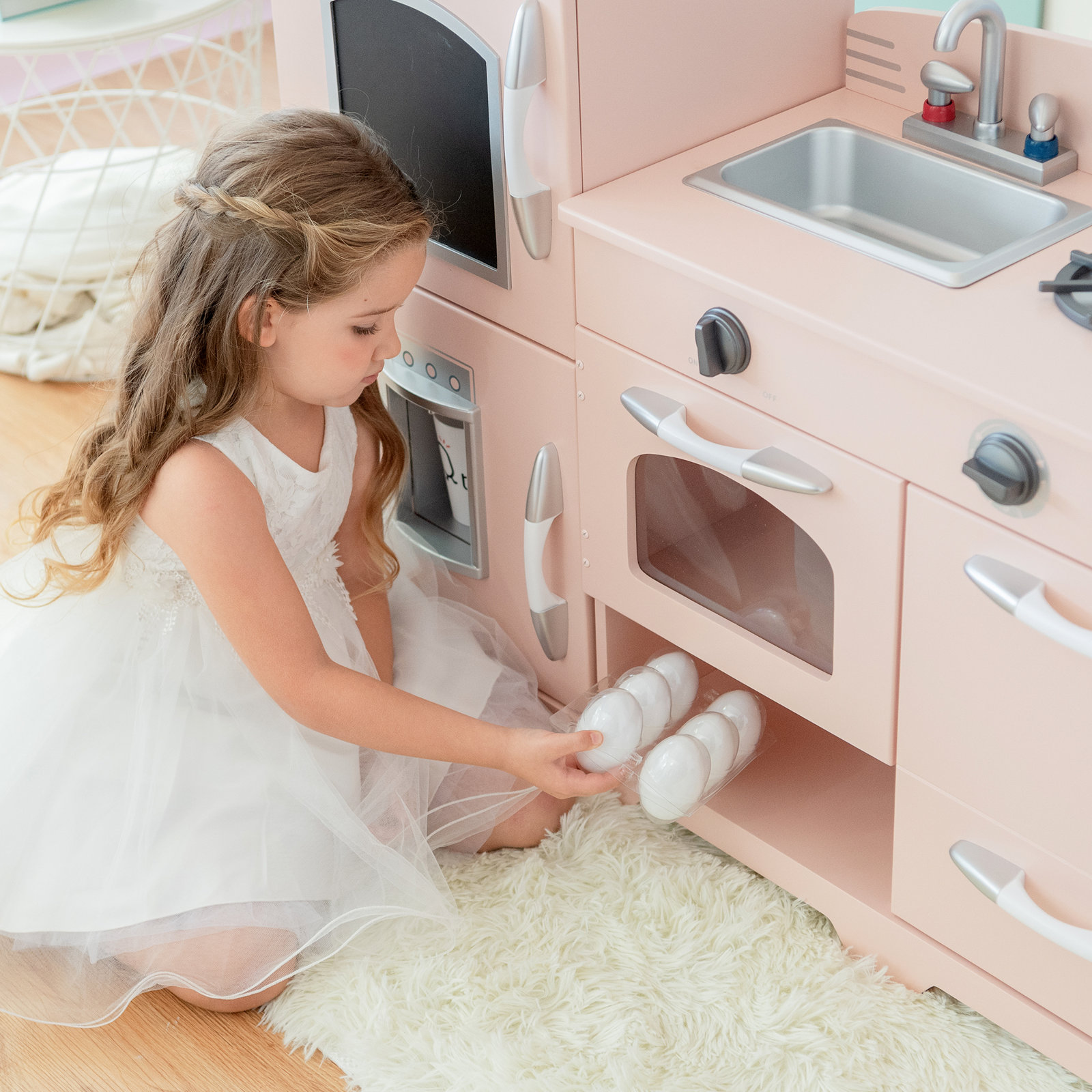 Teamson Kids Little Chef Fairfield Play Kitchen, Pink